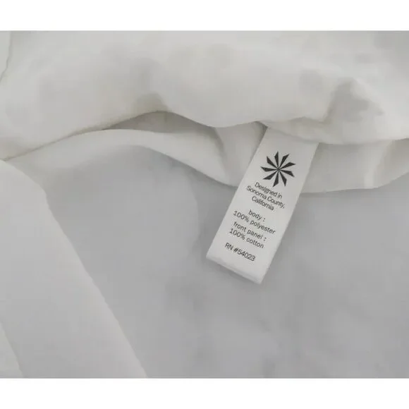 Athleta Eyelet Tank Top White‎ Halter Split Neck Flowy Sleeveless Lined Size S - Picture 10 of 11